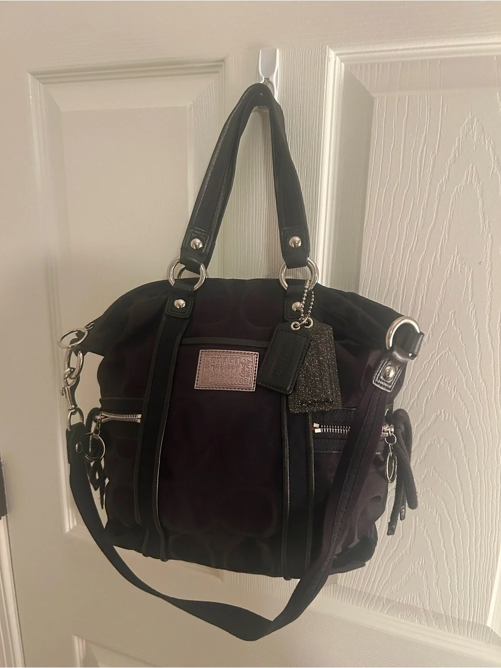 COACH Black Poppy Purse Y2K